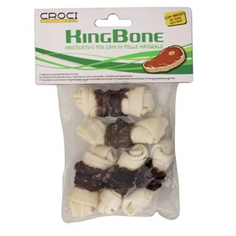Ласощі для собак кістка жилована вузлова з яловичиною Croci KingBone Beef  6см 10гр 5 шт/уп