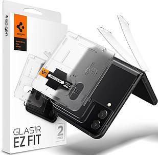 Захисне скло Spigen Spigen EZ FIT GLAS.tR 2 Pack для Samsung Galaxy Z Flip 4 AGL05321