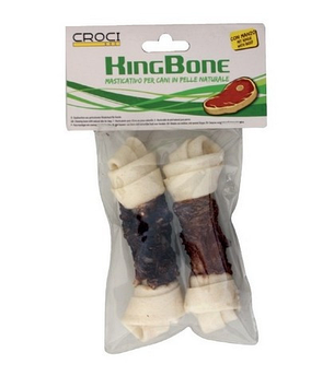 Ласощі для собак кістка жилована вузлова з яловичиною Croci KingBone Beef 11см 20гр 2 шт/уп