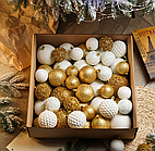 Набір новорічних куль Slipo Золотий блиск 40 одиниць (Блиск зол.)