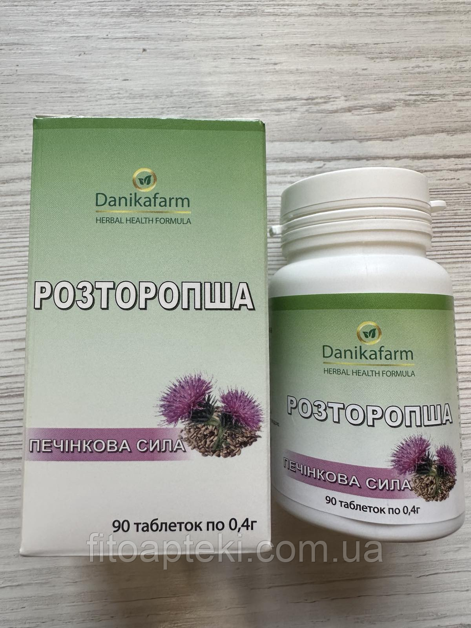 Розторопша — Печінкова сила, (Silybum marianum) (90 таблеток по 0,4 г)