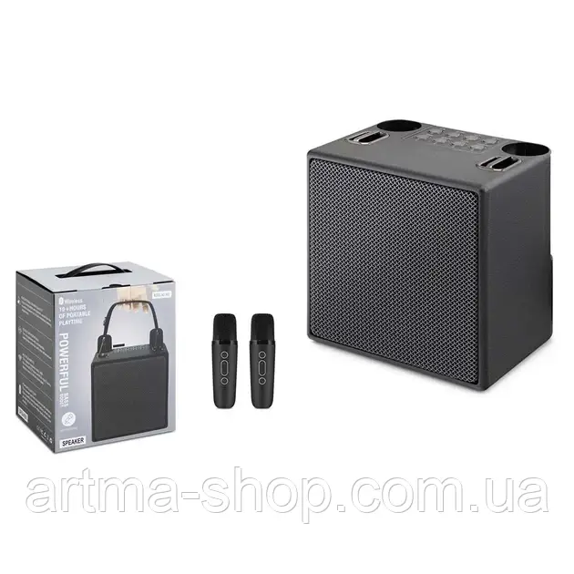 Портативна колонка Bluetooth Marshall M83, з двома бездротовими мікрофонами, чорна (M 83 SPEAKER)