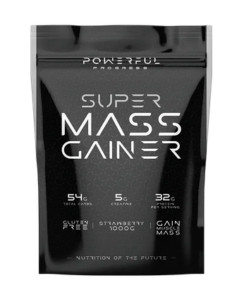 Super Mass Gainer Powerful Progress 1 кг Полуниця, фото 1
