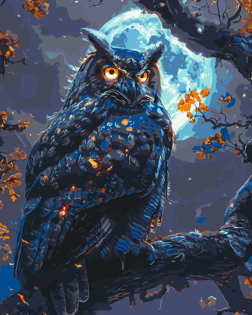 Картина за номерами Мудра сова 40*50 см Орігамі LW 30830, фото 1