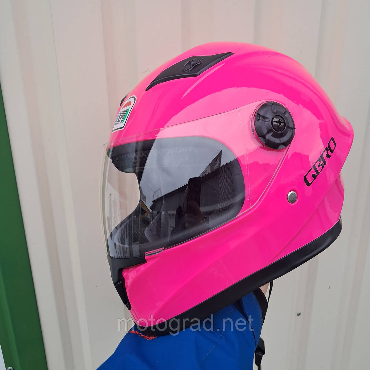 Дитячий мото шолом інтеграл Pink gloss рожевий XS, фото 1