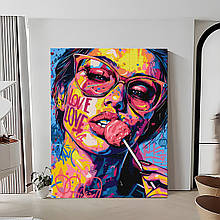 Картини за номерами 40*50 "Дівчина з цукеркою" No5128, Ідейка