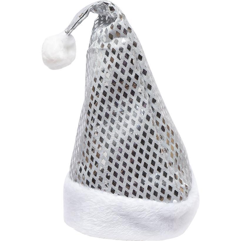 Шапка Діда Мороза срібляста. Шапка сніговика., фото 1