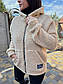 Коротка куртка тедді на блискавці з капюшоном демісезонна (р. 42-52) 52KU1025, фото 5