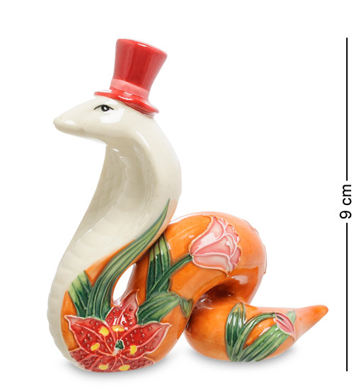 Фігурка порцелянова Pavone Кобра змія 9х11 см 1105208