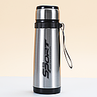 Вакуумний термос 600мл з нержавіючої сталі, Sport / Спортивний термос для кави та чаю / Термос туристичний, фото 3