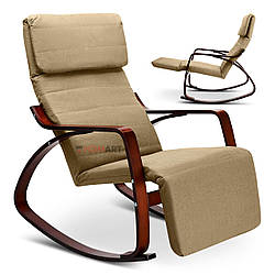 Крісло-гойдалка Homart HMRC-029 світло-коричневий з темним деревом (9309)