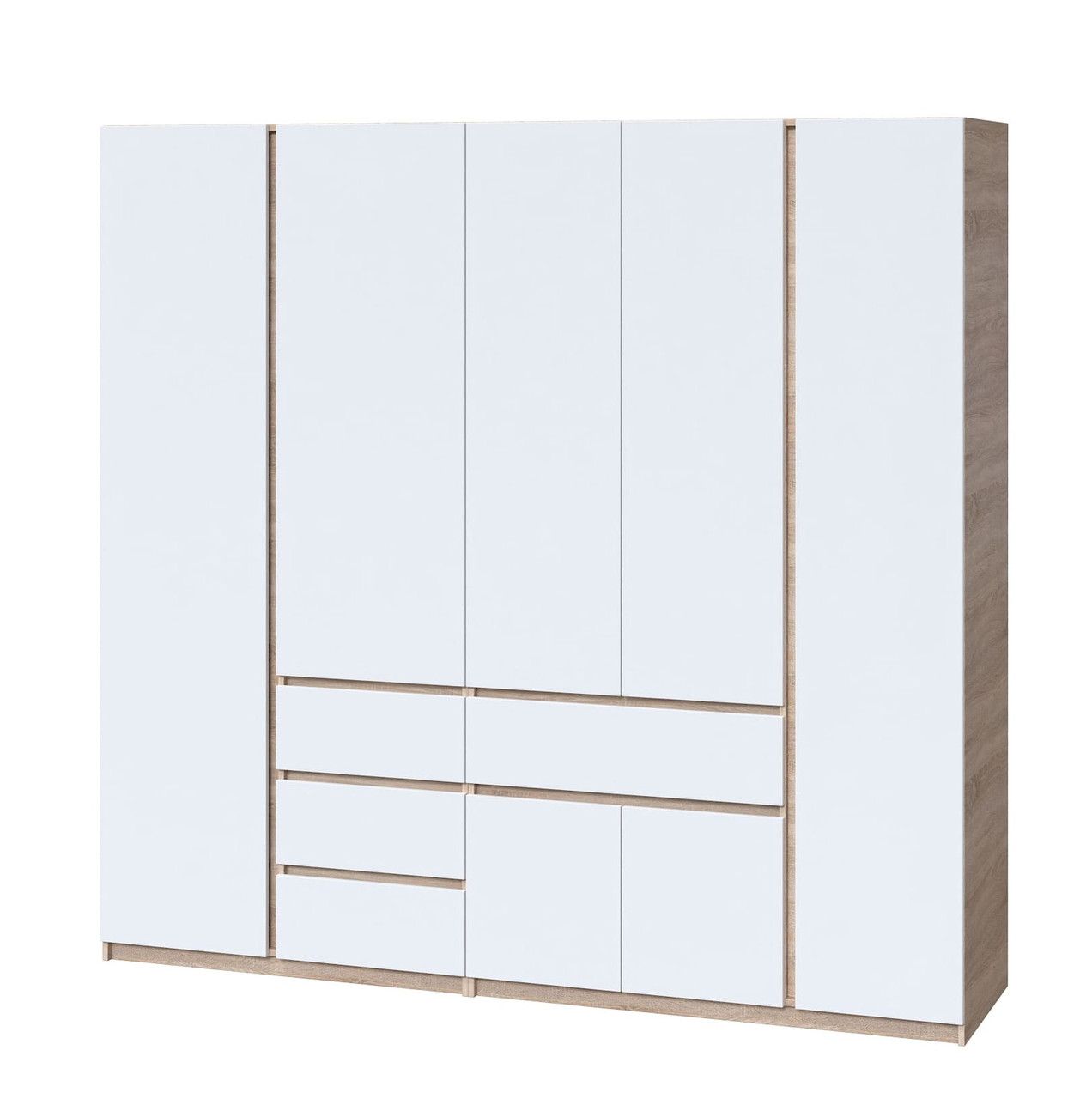 Велика шафа гардероб для одягу (222.1 см х 52 см х 200 см) | Майстер Форм Брайт, фото 1