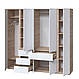Велика шафа гардероб для одягу (222.1 см х 52 см х 200 см) | Майстер Форм Брайт, фото 3