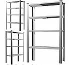 Стелаж металевий 150х75х30 4 полиці (сірий), фото 3