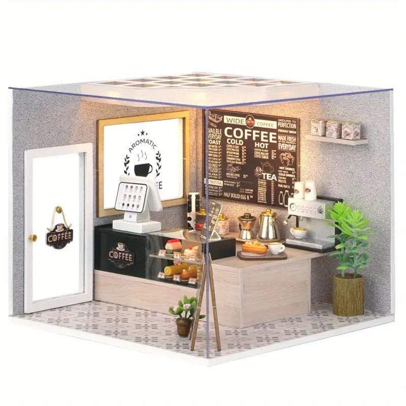 Румбокс Мініатюрний будиночок Leisurely Coffee Shop Інтер'єрний конструктор H-021