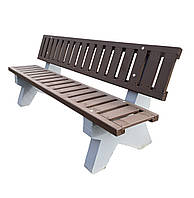 Лавка садова з бетонною спинкою ЛБ-3 ніжка фарбована