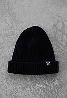 Шапка Стаф Чорна Однотонна Базова Staff 8 Black Adver