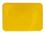 Піднос пластиковий прямокутний з ручками жовтий 35*25*4 см (ПП КВВ), фото 3