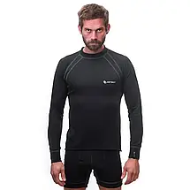 Чоловіча термофутболка з довгим рукавом Sensor Double Face LS, 3XL (Black), фото 4