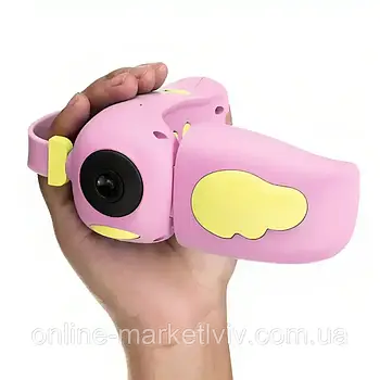 Дитяча цифрова відеокамера + фотоапарат Kids Camera DV-A100, Рожевий / Фотоапарат для дітей