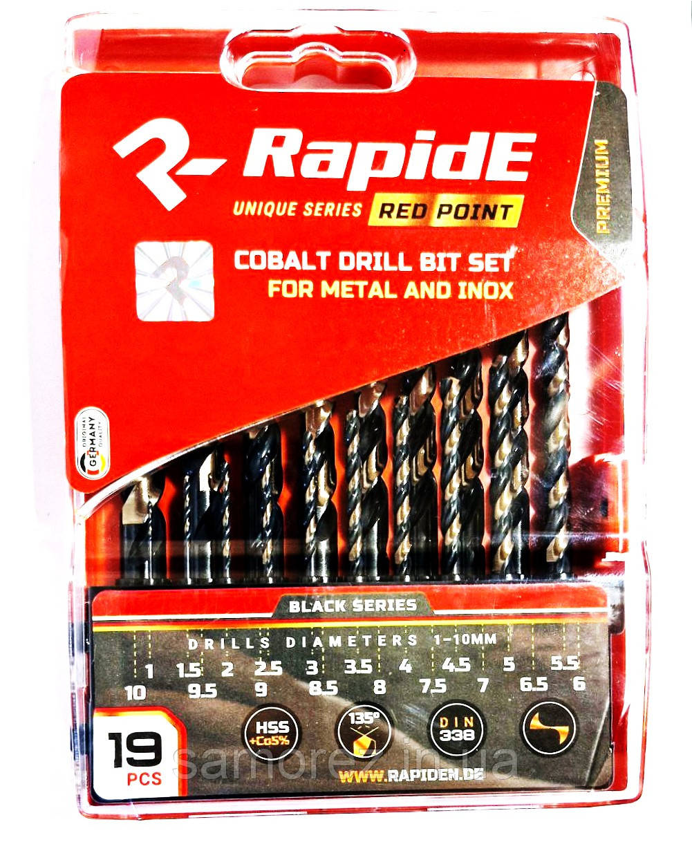 Свердла по металу RAPIDE\Germany RED POINT в наборі (19шт.)