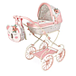 Коляска класична для ляльок DeCuevas Koala, з сумкою, 81*42*80 см, 80079, фото 7