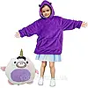 Дитяча толстовка плед 3в1 з капюшоном та рукавами Huggle Pets Hoodie, Фіолетовий / Флісове худi дитяче, фото 2