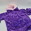 Дитяча толстовка плед 3в1 з капюшоном та рукавами Huggle Pets Hoodie, Фіолетовий / Флісове худi дитяче, фото 4