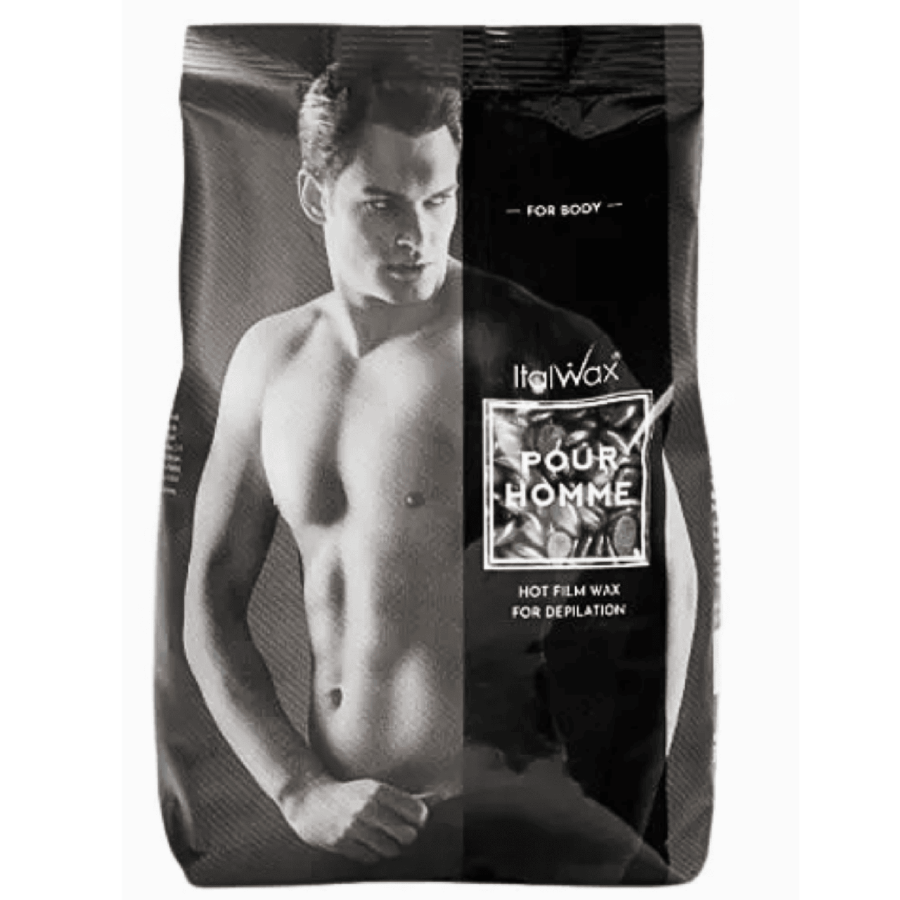 Гарячий плівковий віск в гранулах Italwax | Для жорсткого волосся | Pour Homme 1 kg