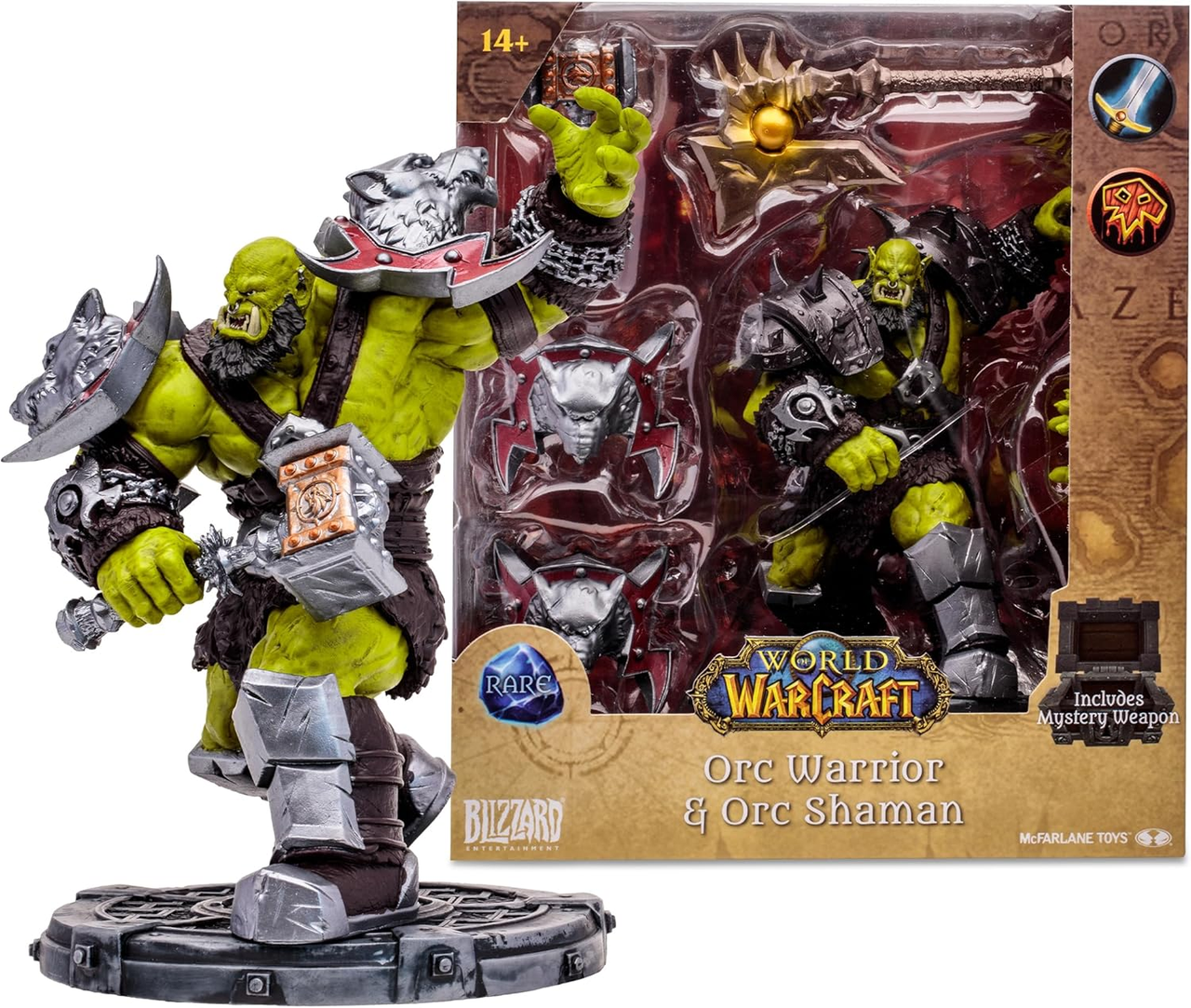 Фігурка McFarlane Варкрафт Світ Військового Ремесла Орк World of Warcraft Orc Warrior and Shaman 17 см MF WOW O