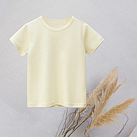 Футболка детская однотонная базовая (Молочный 140см)