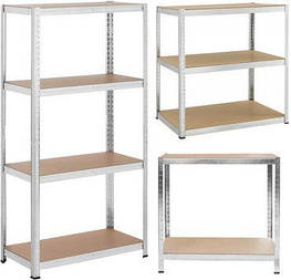 Стелаж металевий 150x70x30 4 полиці (сірий) AIW70