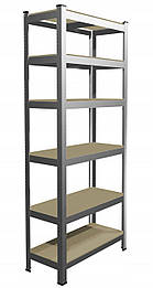 Стелаж металевий 220x90x40 6 полиць (сірий) AIW76
