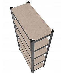Стелаж металевий 180x90x40 6 полиць (сірий) AIW78