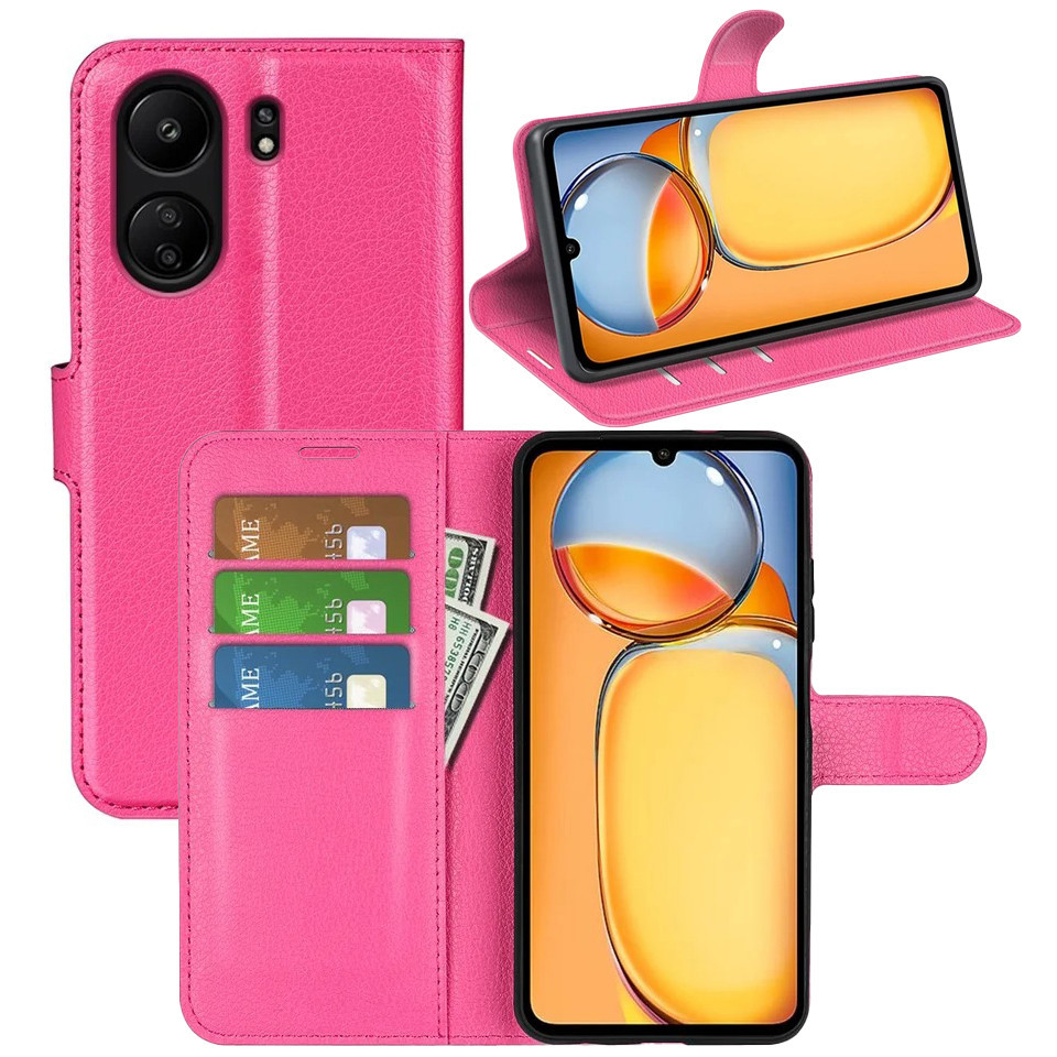 Чохол-книжка Litchie Wallet для Xiaomi Redmi 13C 4G Rose