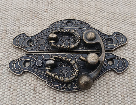 Замок накидний з гачком 60х40мм, фото 1