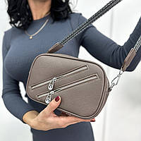Маленька жіноча сумочка з блискавками Look Капучіно
