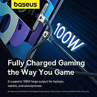 PD кабель Baseus Unbreakable Series Fast Charging Type-C to Type-C 100W 2m Stellar White, фото 8
