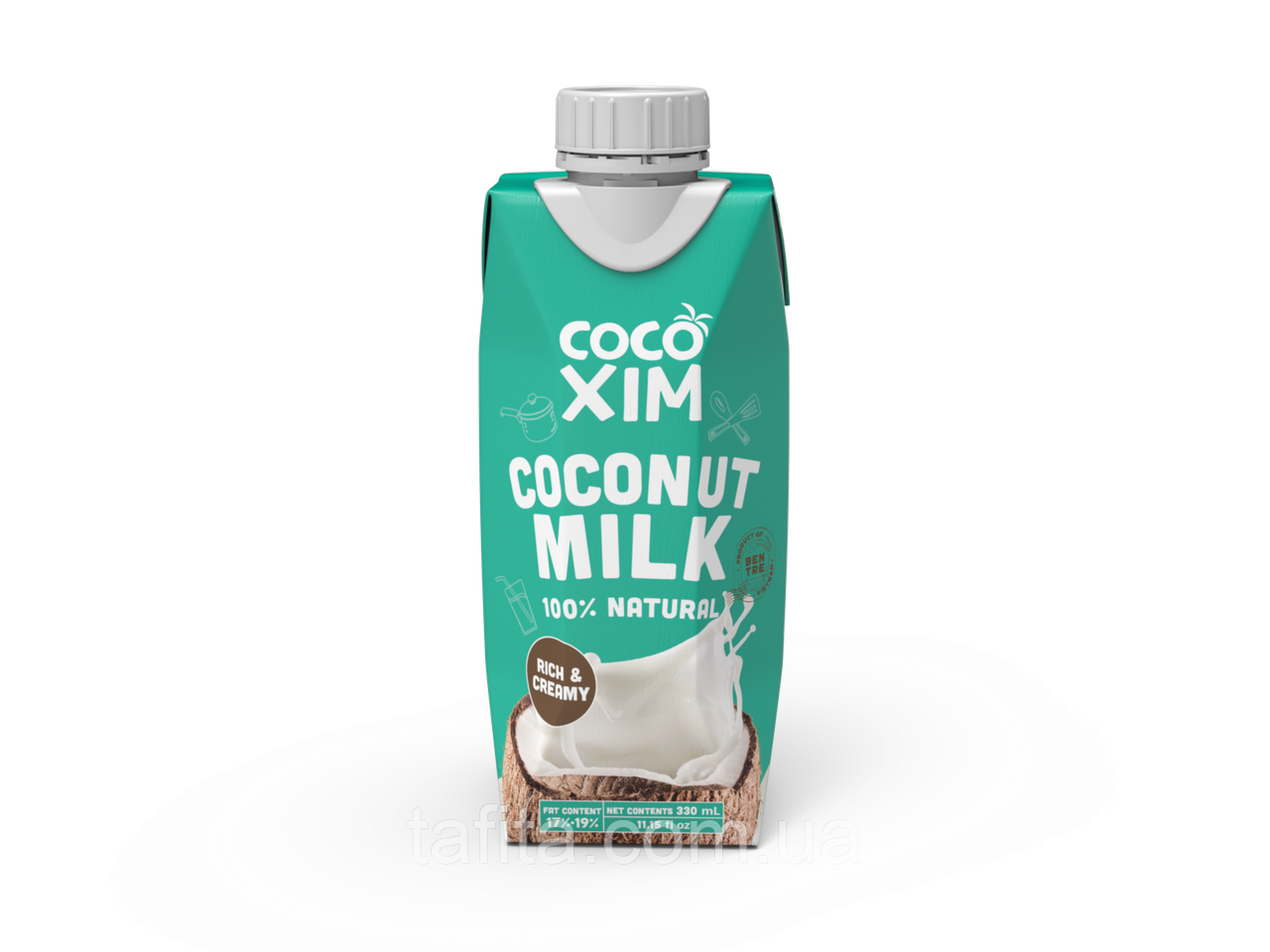 Кокосове молоко 17-19% Cocoxim, 0,33л, фото 1