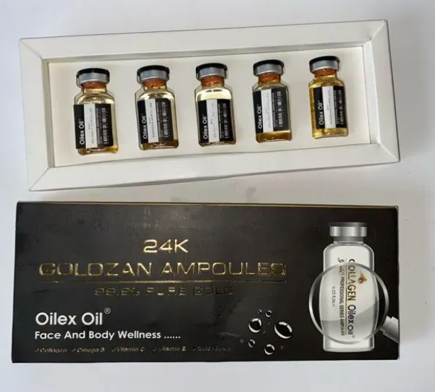 Oilex oil 24k goldzan ampoules колагенові ампули з золотом Єгипет Оригінал