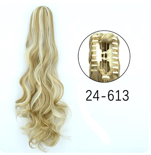 Шиньйон на крабі хвилястий хвіст блонд (SHKR-W24/613), фото 1