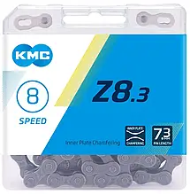 Цепь KMC Z8.3 Grey 7-8 скоростей 116 звеньев серая + замок