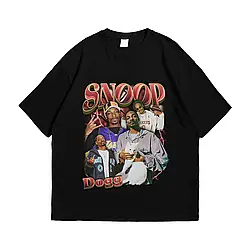 Футболка з принтом Snoop Dogg XXXL Чорний