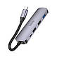 USB-хаб HOCO HB27 Type-C multi-function converter(HDTV+USB3.0+USB2.0*2+PD) Metal Gray, фото 3