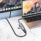 USB-хаб HOCO HB27 Type-C multi-function converter(HDTV+USB3.0+USB2.0*2+PD) Metal Gray, фото 7