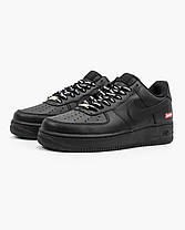 Кросівки Nike Air Force 1 x Supreme Low Black | Комфорт для міських прогулянок, фото 5