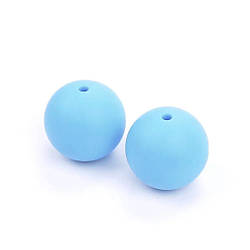 Намистина Куля силіконова для гризунків 15 мм Ø 2 мм 10 шт. Небесний
