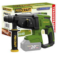 Акумуляторний перфоратор Procraft PHA40 (без АКБ і ЗП) безщітковий
