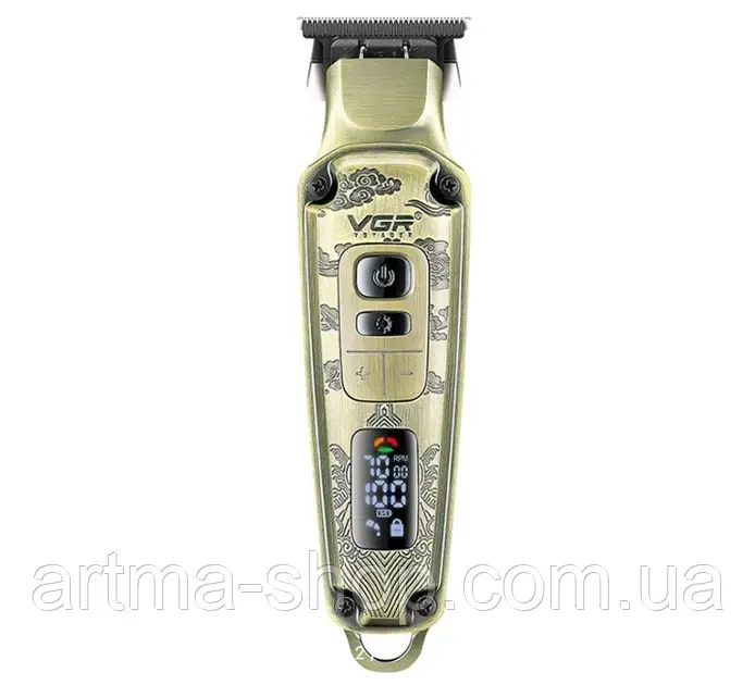 Машинка для стриження волосся триммер VGR V 901/9102, з насадками, золотиста (9102 V 901)