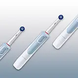 Електрична зубна щітка з додатковими 3 головками та батарейками у комплекті Nevadent NZB 3 C1 Blue, фото 3